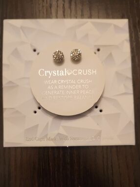 Silver Crystal Stud Earrings by Crystal Crush